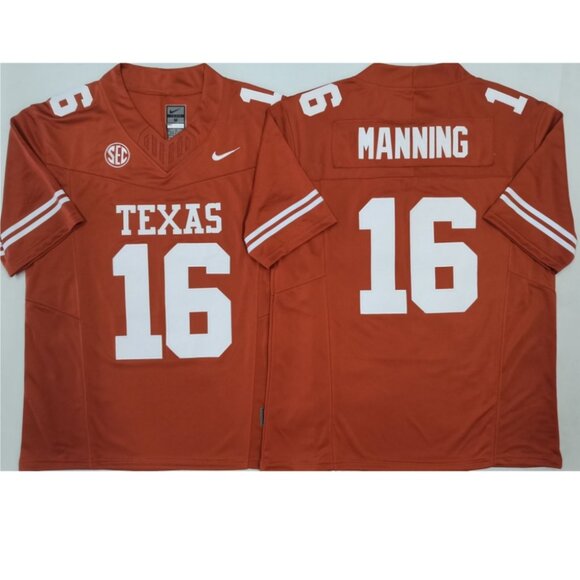 Mens Youths Optional Item For Arch Manning Stitched Orange Jersey Vapor - Picture 2 of 9